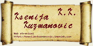 Ksenija Kuzmanović vizit kartica